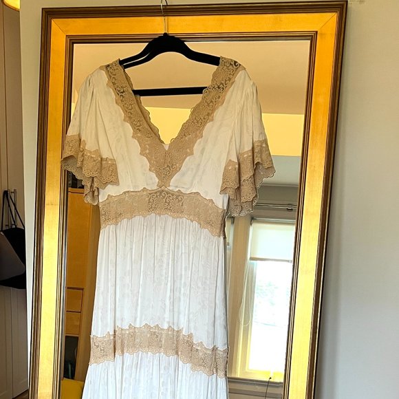 Free People - Spell Ocean Gown - Ivory - Size L - Picture 1 of 8